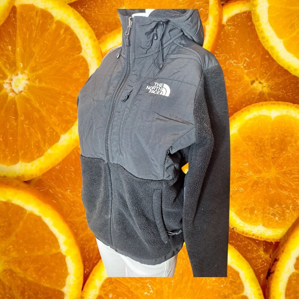 The North Face Women's Gray & Black Polartec Fleece‎ Full-Zip Hoodie Size XS